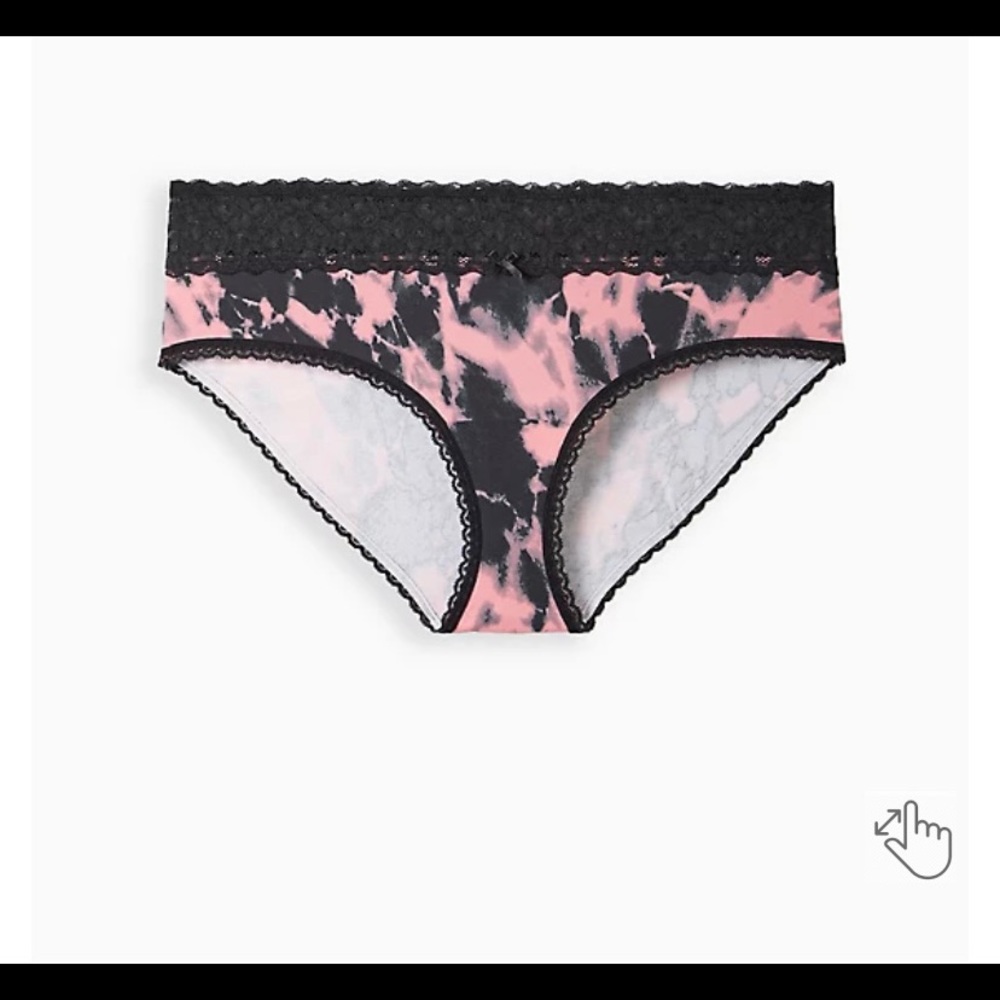 Torrid tie dye hipster panty with wide lace